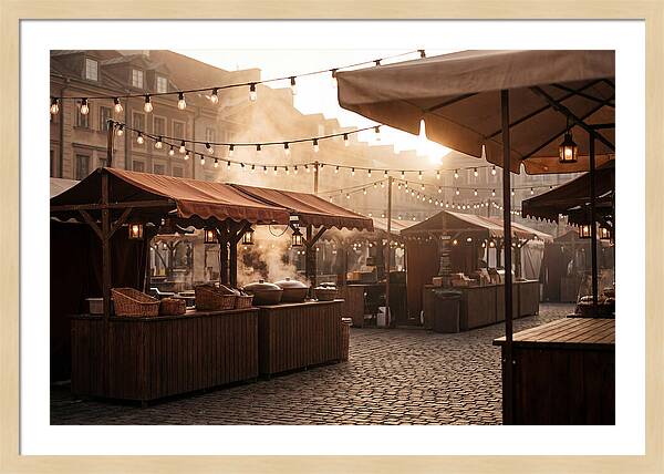 City Evening Market Glow