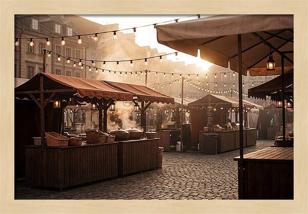 City Evening Market Glow