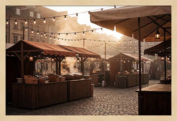 City Evening Market Glow