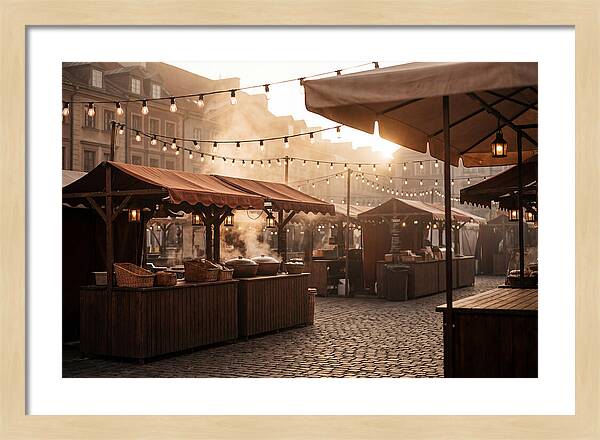 City Evening Market Glow