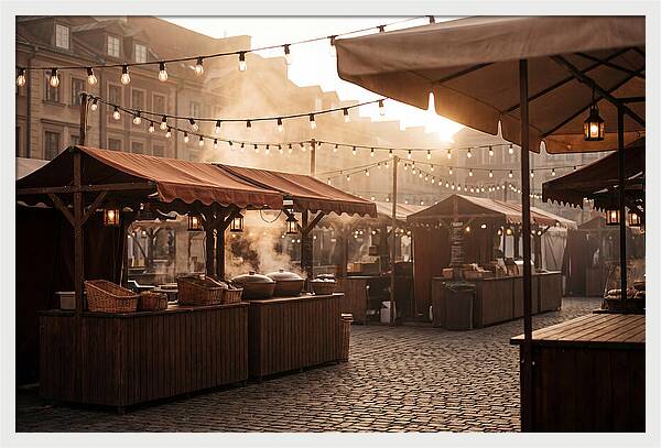 City Evening Market Glow