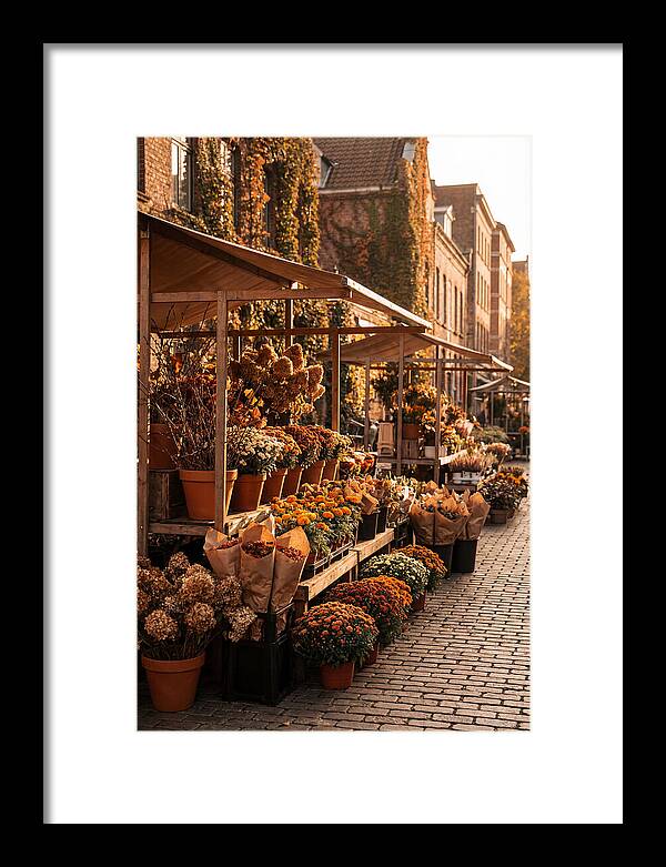 City Flower District In Autumn