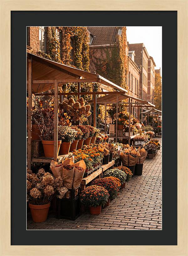 City Flower District In Autumn