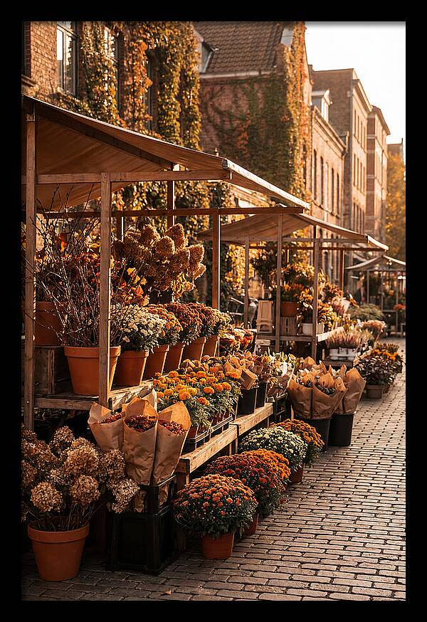 City Flower District In Autumn