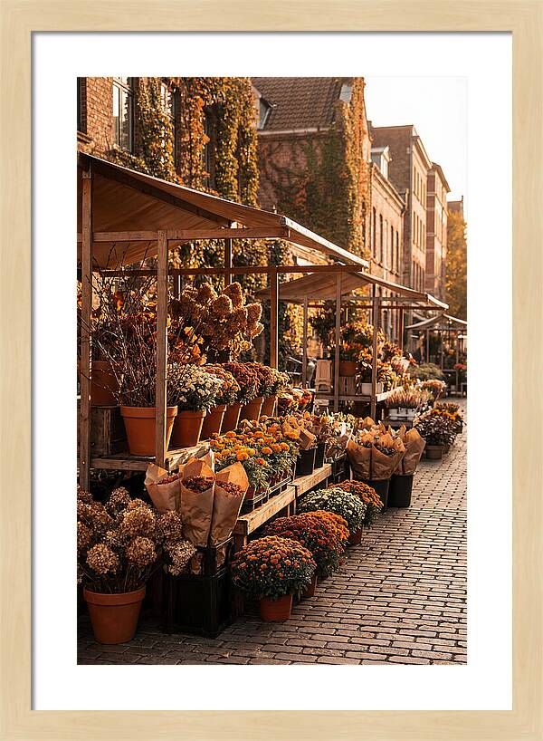 City Flower District In Autumn