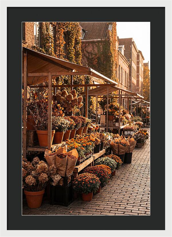 City Flower District In Autumn