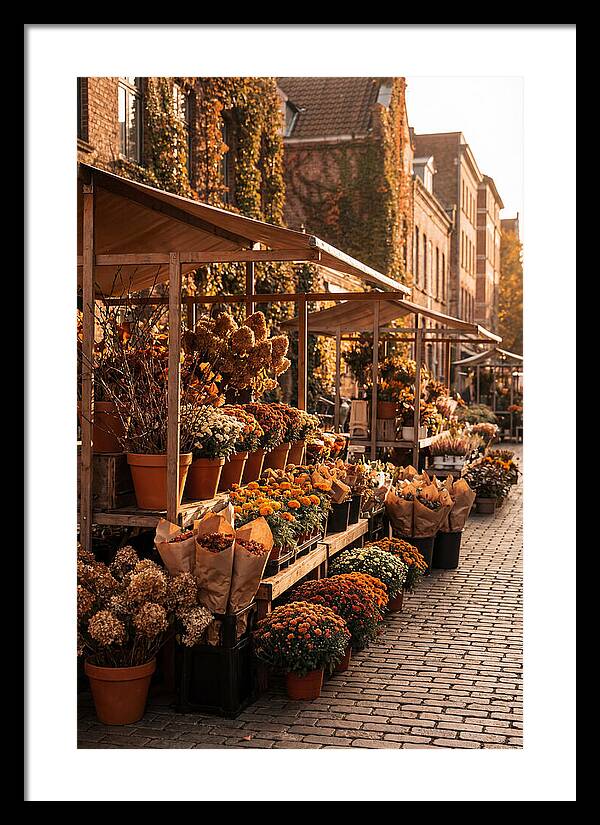City Flower District In Autumn