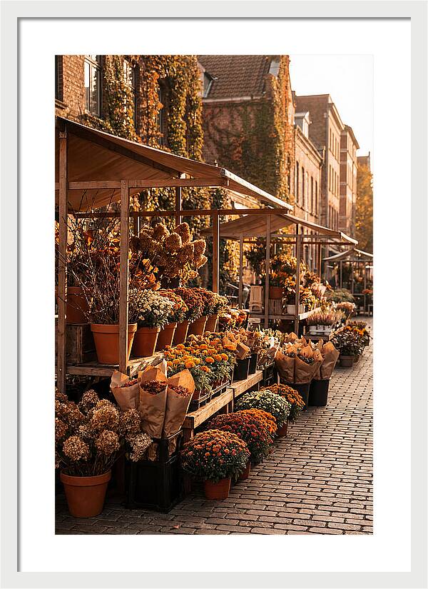 City Flower District In Autumn