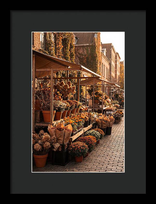 City Flower District In Autumn