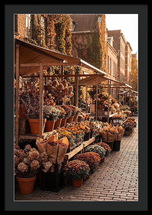 City Flower District In Autumn