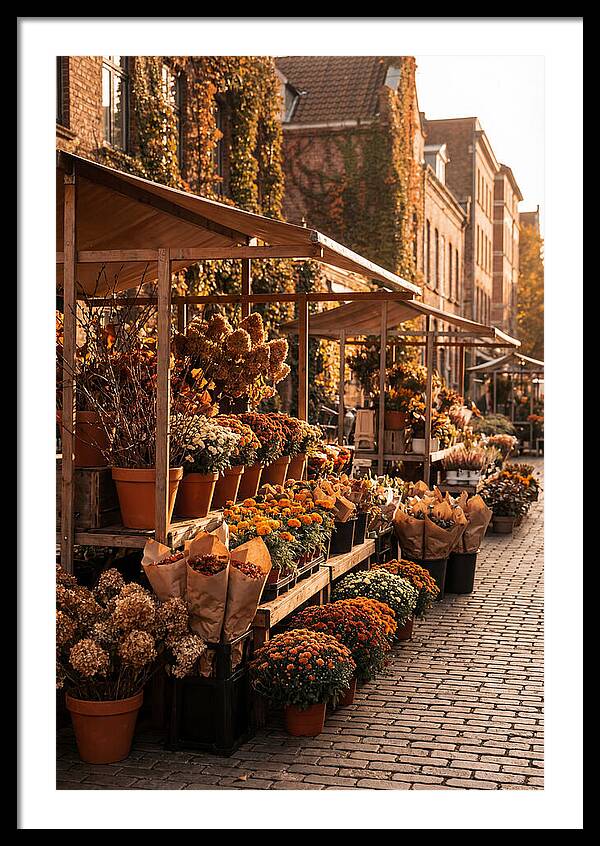 City Flower District In Autumn