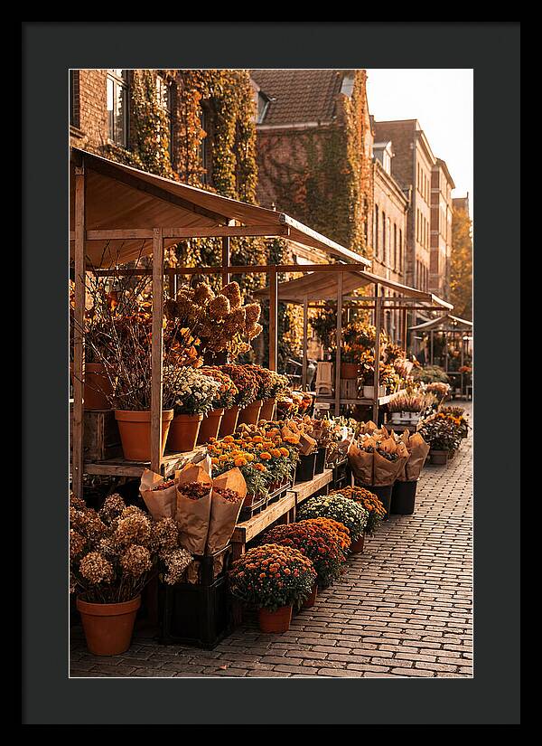 City Flower District In Autumn