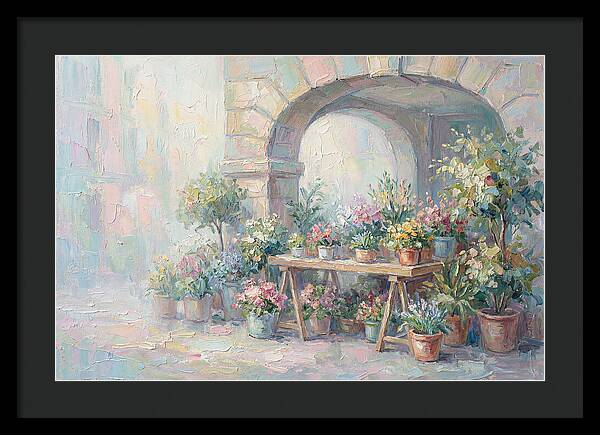 City Flower Stand At Metro Entrance