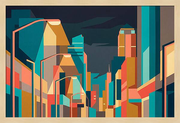 City Lights In Vibrant Hues