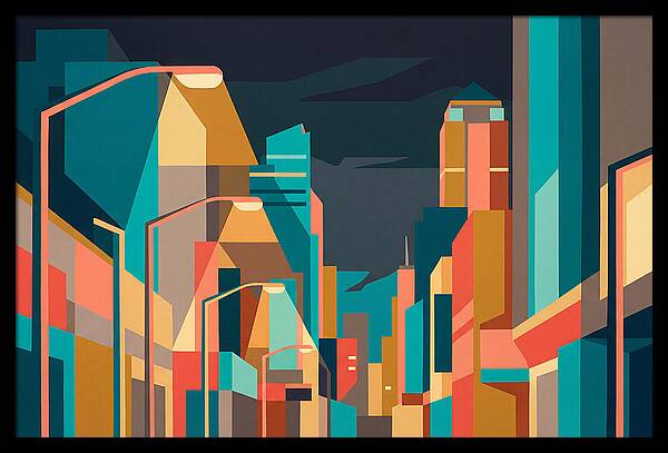 City Lights In Vibrant Hues