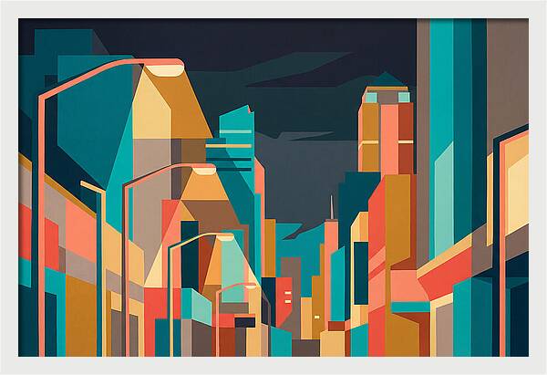 City Lights In Vibrant Hues