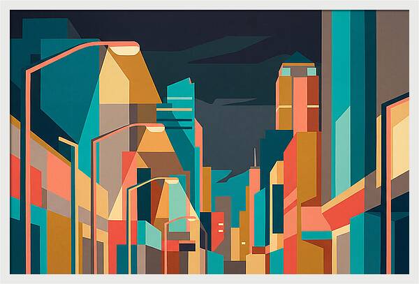 City Lights In Vibrant Hues