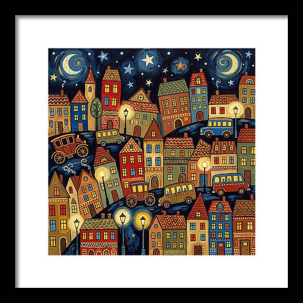 City Lights Under Stars