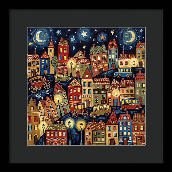 City Lights Under Stars