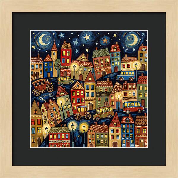 City Lights Under Stars