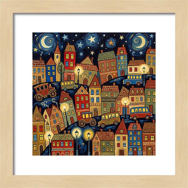 City Lights Under Stars