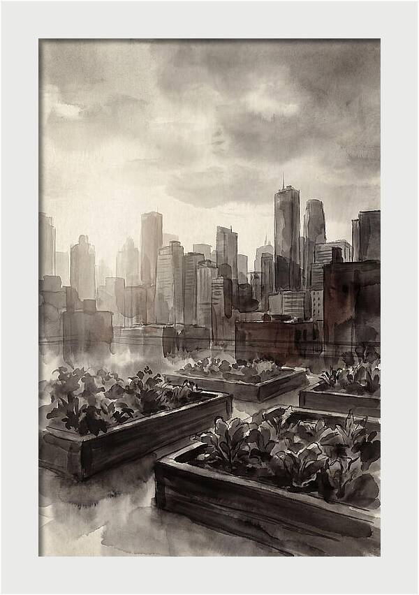 City Rooftop Garden Serenity