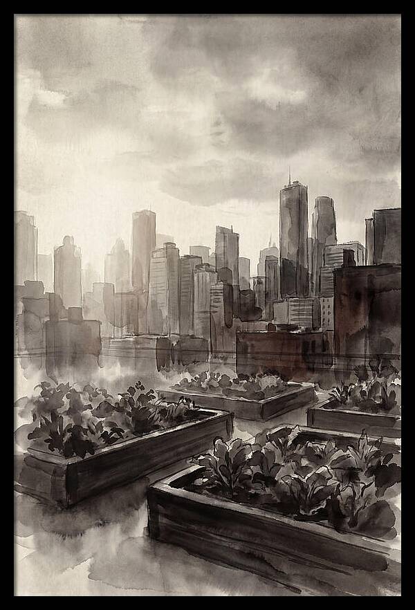 City Rooftop Garden Serenity