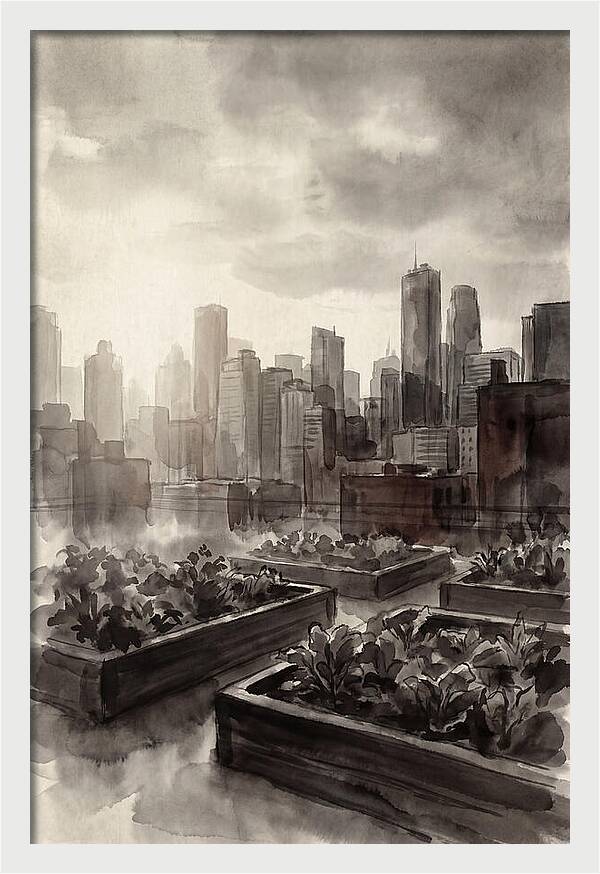 City Rooftop Garden Serenity