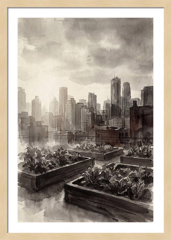 City Rooftop Garden Serenity