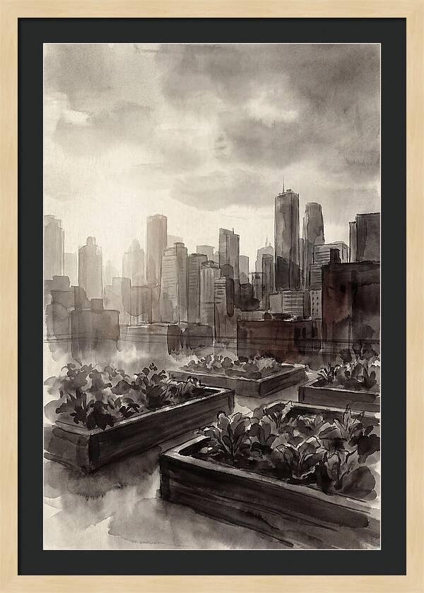 City Rooftop Garden Serenity