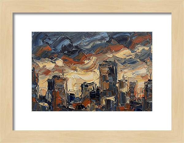 City Skyline In Palette Knife