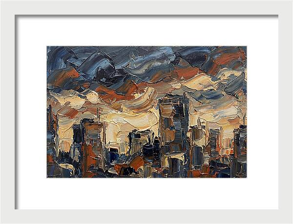 City Skyline In Palette Knife