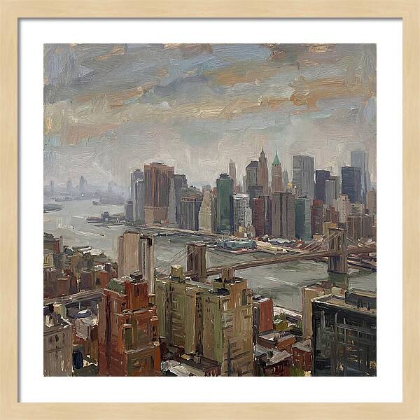 City Skyline Over Water