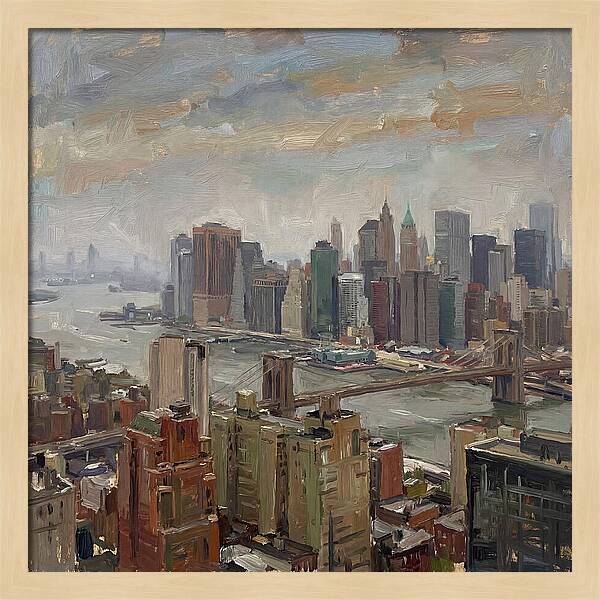 City Skyline Over Water