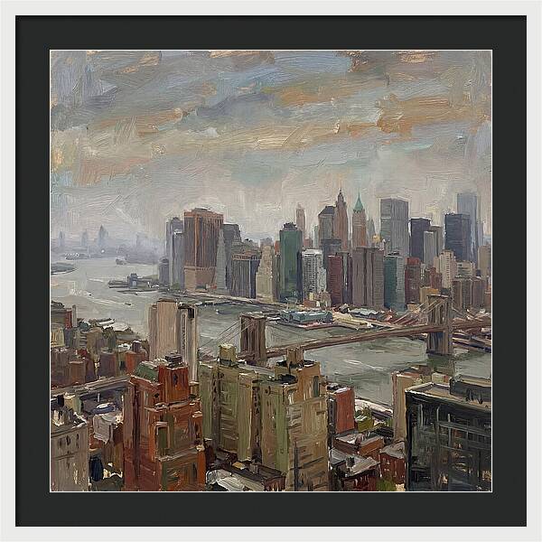 City Skyline Over Water