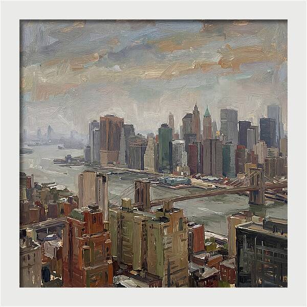 City Skyline Over Water