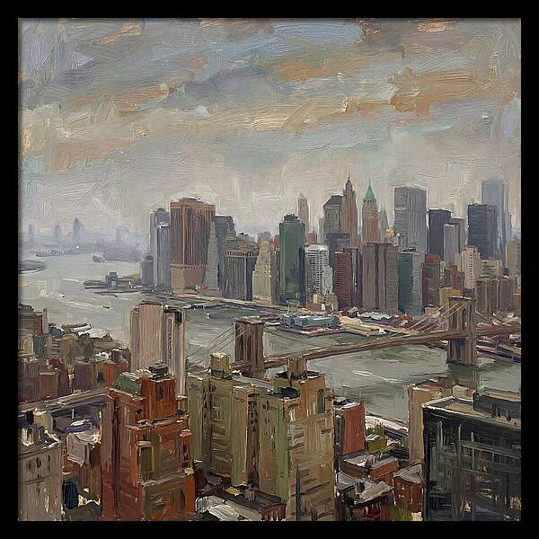 City Skyline Over Water