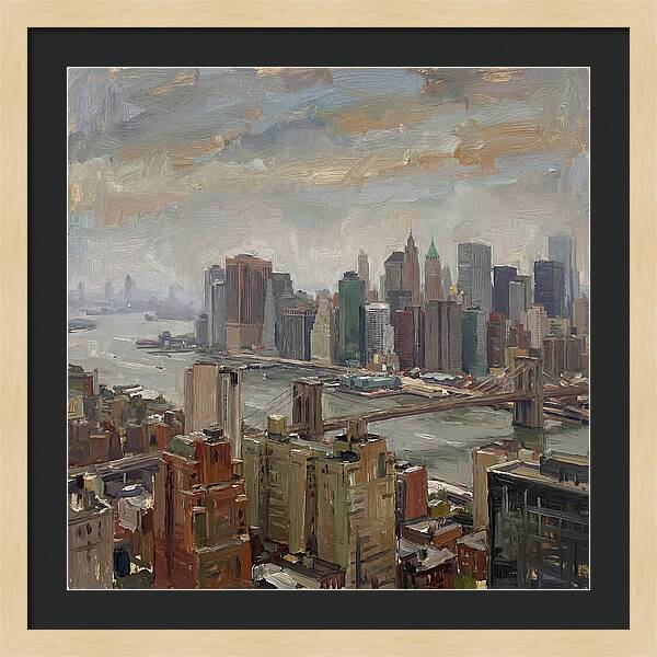 City Skyline Over Water