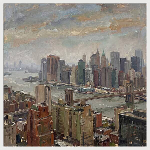 City Skyline Over Water