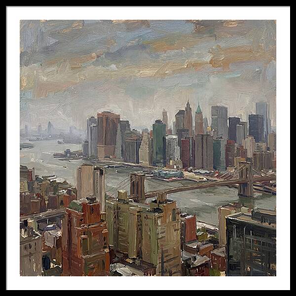City Skyline Over Water