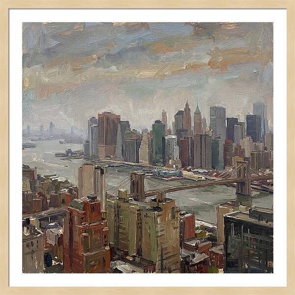 City Skyline Over Water