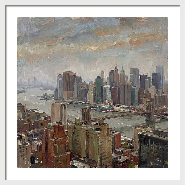 City Skyline Over Water