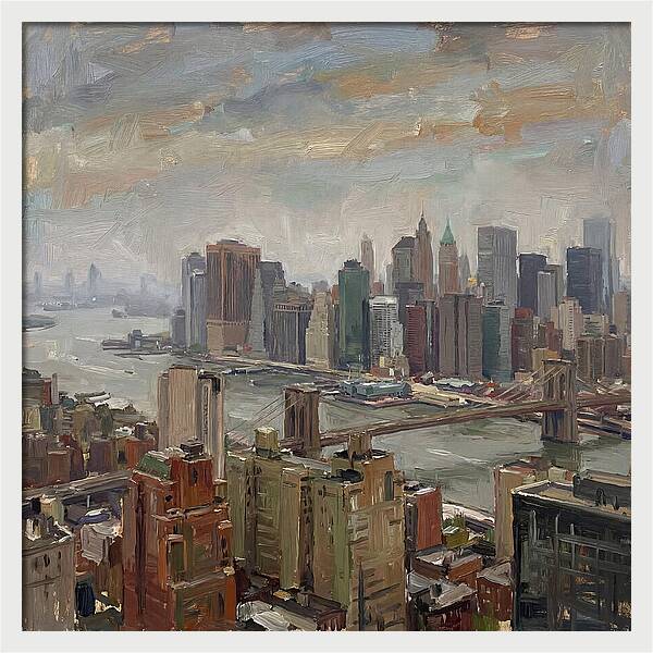 City Skyline Over Water