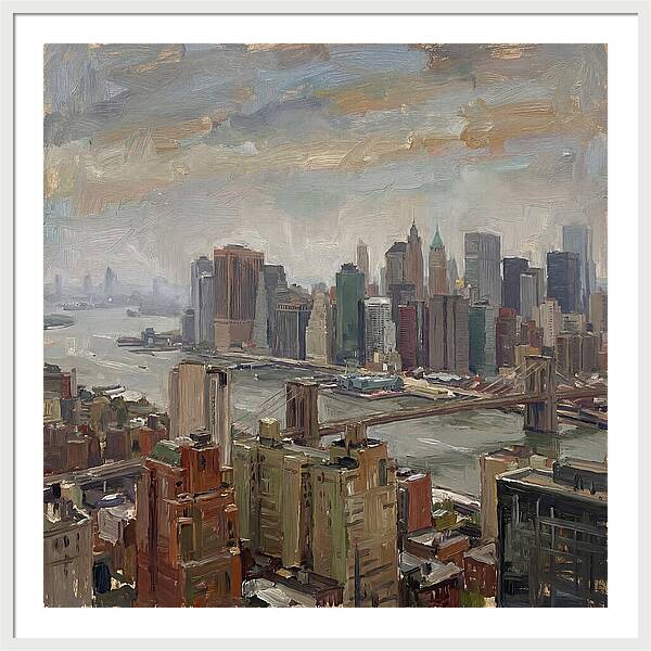 City Skyline Over Water