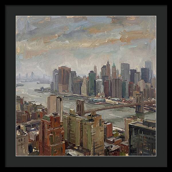 City Skyline Over Water