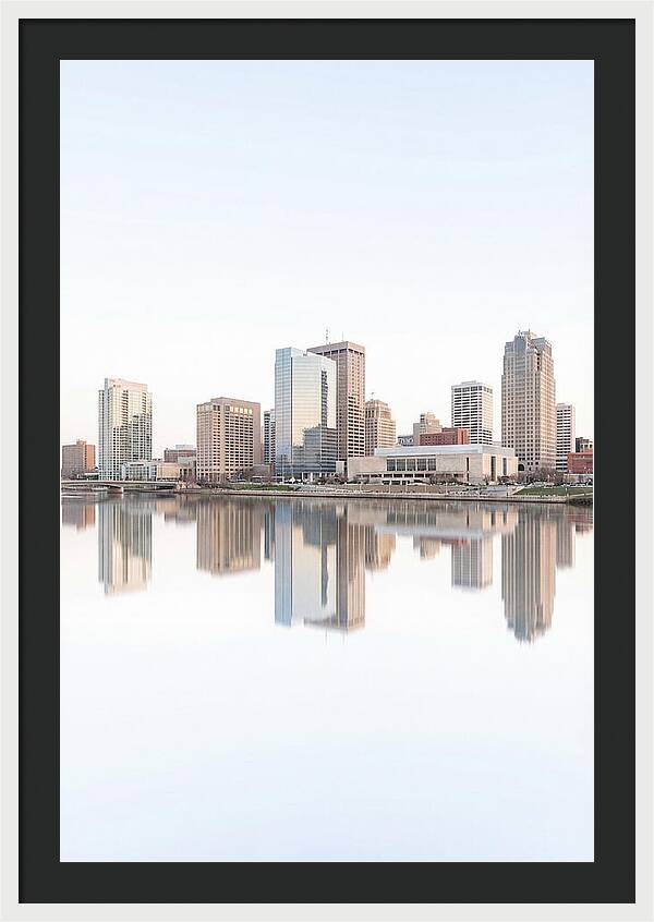 City Skyline Reflected In River