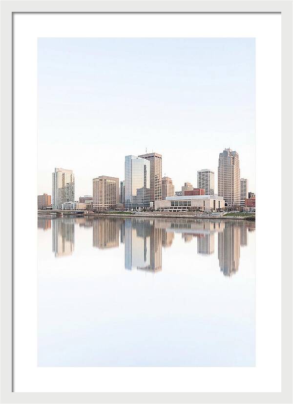 City Skyline Reflected In River