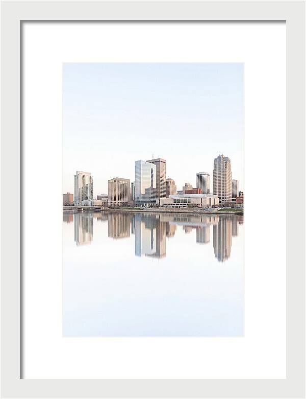 City Skyline Reflected In River