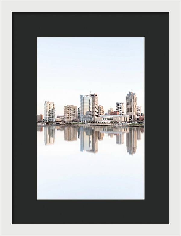 City Skyline Reflected In River