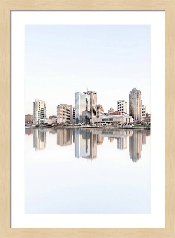 City Skyline Reflected In River